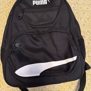 PUMA Black and White Backpack Sleek Design with Padded Straps